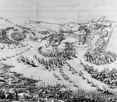The Siege of the Citadel of Saint-Martin-de-Re in 1627 by Jacques Callot